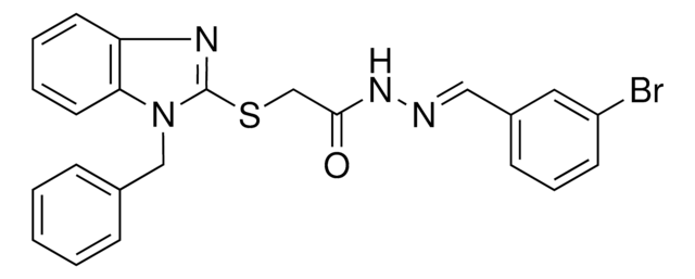 2-(1-BZL-1H-BENZOIMIDAZOL-2-YLSULFANYL)-ACETIC ACID (3-BR-BENZYLIDENE)-HYDRAZIDE AldrichCPR