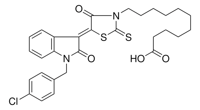11-{(5Z)-5-[1-(4-CHLOROBENZYL)-2-OXO-1,2-DIHYDRO-3H-INDOL-3-YLIDENE]-4-OXO-2-THIOXO-1,3-THIAZOLIDIN-3-YL}UNDECANOIC ACID AldrichCPR