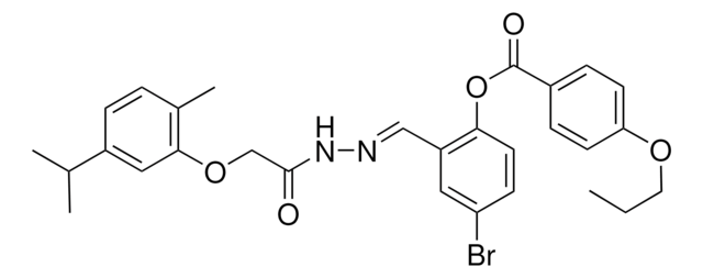 4-BR-2-(2-((5-ISOPROPYL-2-METHYLPHENOXY)AC)CARBOHYDRAZONOYL)PH 4-PROPOXYBENZOATE AldrichCPR