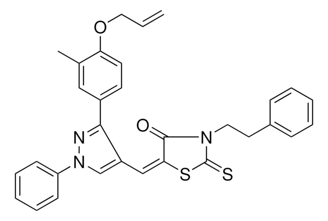 (5E)-5-({3-[4-(ALLYLOXY)-3-METHYLPHENYL]-1-PHENYL-1H-PYRAZOL-4-YL}METHYLENE)-3-(2-PHENYLETHYL)-2-THIOXO-1,3-THIAZOLIDIN-4-ONE AldrichCPR
