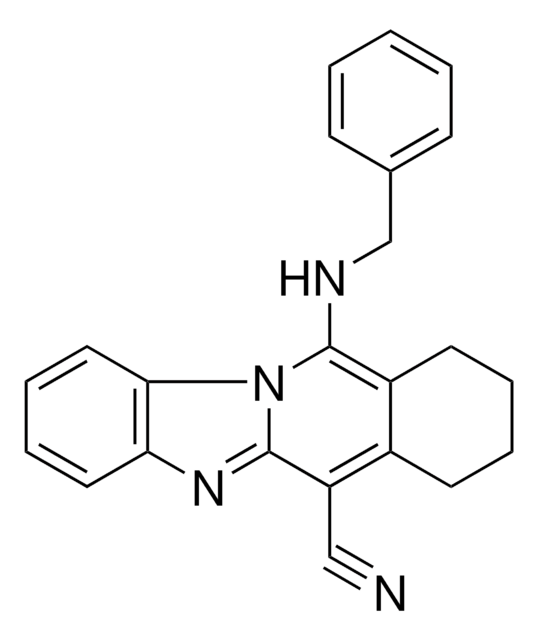 11-(BENZYLAMINO)7,8,9,10-TETRAHYDROBENZIMIDAZO(1,2-B)ISOQUINOLINE-6-CARBONITRILE AldrichCPR