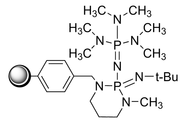 Phosphazene base P2-t-Bu on polystyrene extent of labeling: ~1.6&#160;mmol/g loading