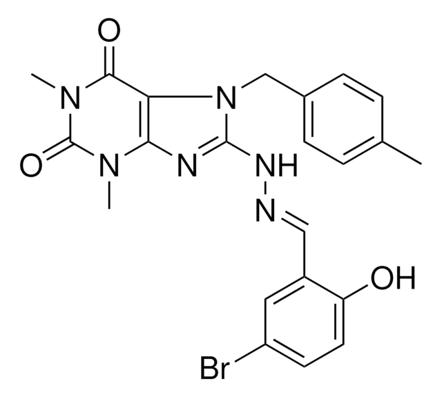 5-BROMO-2-HYDROXYBENZALDEHYDE [1,3-DIMETHYL-7-(4-METHYLBENZYL)-2,6-DIOXO-2,3,6,7-TETRAHYDRO-1H-PURIN-8-YL]HYDRAZONE AldrichCPR