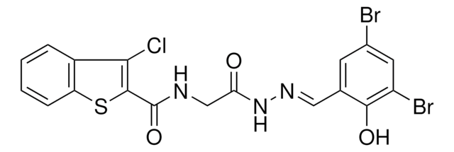 3-CHLORO-N-{2-[(2E)-2-(3,5-DIBROMO-2-HYDROXYBENZYLIDENE)HYDRAZINO]-2-OXOETHYL}-1-BENZOTHIOPHENE-2-CARBOXAMIDE AldrichCPR