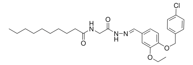 N-[2-((2E)-2-{4-[(4-CHLOROBENZYL)OXY]-3-ETHOXYBENZYLIDENE}HYDRAZINO)-2-OXOETHYL]DECANAMIDE AldrichCPR