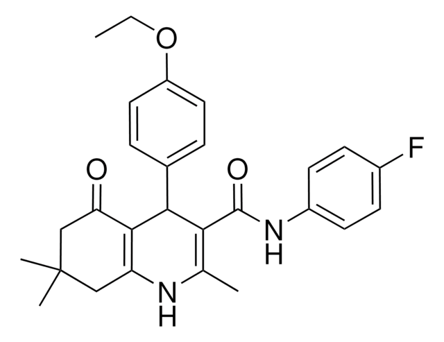 4-(4-ETHOXYPHENYL)-N-(4-FLUOROPHENYL)-2,7,7-TRIMETHYL-5-OXO-1,4,5,6,7,8-HEXAHYDRO-3-QUINOLINECARBOXAMIDE AldrichCPR