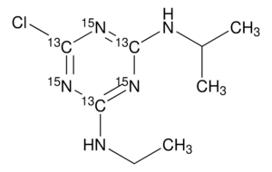 Atrazine-(triazyl-13C3,15N3) ≥98 atom %, ≥98% (CP)