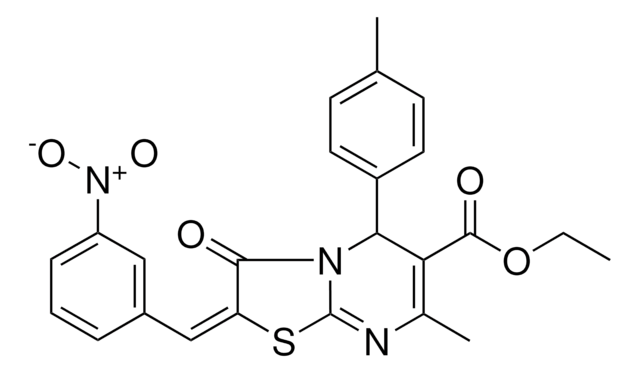 ETHYL (2E)-7-METHYL-5-(4-METHYLPHENYL)-2-(3-NITROBENZYLIDENE)-3-OXO-2,3-DIHYDRO-5H-[1,3]THIAZOLO[3,2-A]PYRIMIDINE-6-CARBOXYLATE AldrichCPR