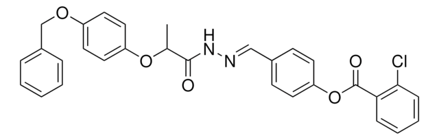 4-(2-(2-(4-(BENZYLOXY)PHENOXY)PROPANOYL)CARBOHYDRAZONOYL)PHENYL 2-CHLOROBENZOATE AldrichCPR