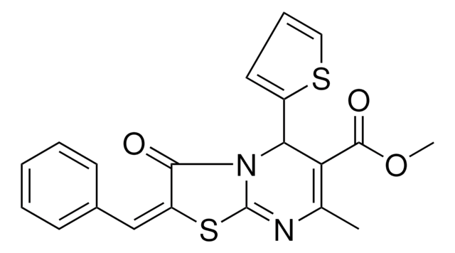 METHYL (2E)-2-BENZYLIDENE-7-METHYL-3-OXO-5-(2-THIENYL)-2,3-DIHYDRO-5H-[1,3]THIAZOLO[3,2-A]PYRIMIDINE-6-CARBOXYLATE AldrichCPR