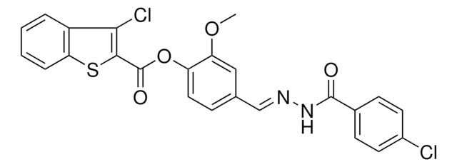 4-{(E)-[(4-CHLOROBENZOYL)HYDRAZONO]METHYL}-2-METHOXYPHENYL 3-CHLORO-1-BENZOTHIOPHENE-2-CARBOXYLATE AldrichCPR