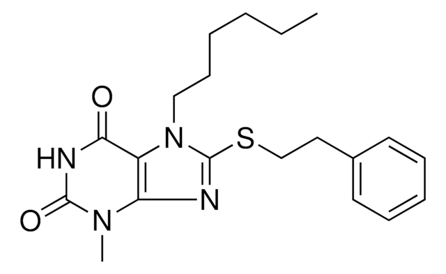 7-HEXYL-3-METHYL-8-((2-PHENYLETHYL)THIO)-3,7-DIHYDRO-1H-PURINE-2,6-DIONE AldrichCPR