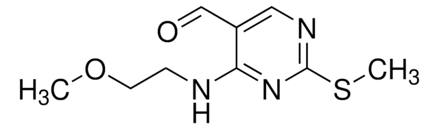 4-[(2-Methoxyethyl)amino]-2-(methylsulfanyl)-5-pyrimidinecarbaldehyde AldrichCPR