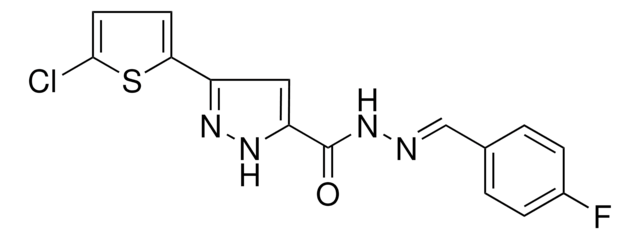 3-(5-CHLORO-2-THIENYL)-N'-(4-FLUOROBENZYLIDENE)-1H-PYRAZOLE-5-CARBOHYDRAZIDE AldrichCPR