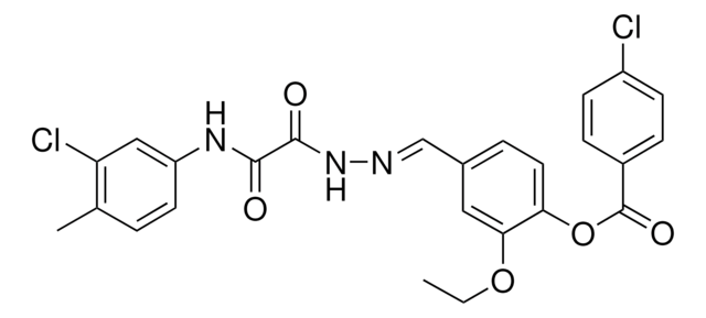 4-((E)-{[(3-CHLORO-4-METHYLANILINO)(OXO)ACETYL]HYDRAZONO}METHYL)-2-ETHOXYPHENYL 4-CHLOROBENZOATE AldrichCPR