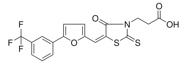 3-[(5E)-4-OXO-2-THIOXO-5-({5-[3-(TRIFLUOROMETHYL)PHENYL]-2-FURYL}METHYLENE)-1,3-THIAZOLIDIN-3-YL]PROPANOIC ACID AldrichCPR