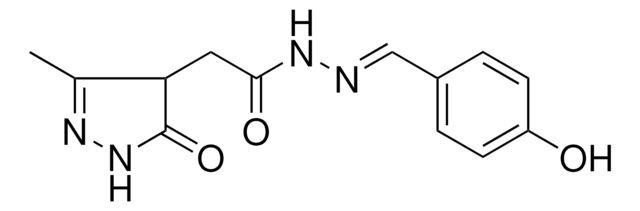 N'-(4-HO-BENZYLIDENE)-2-(3-ME-5-OXO-4,5-DIHYDRO-1H-PYRAZOL-4-YL)ACETOHYDRAZIDE AldrichCPR