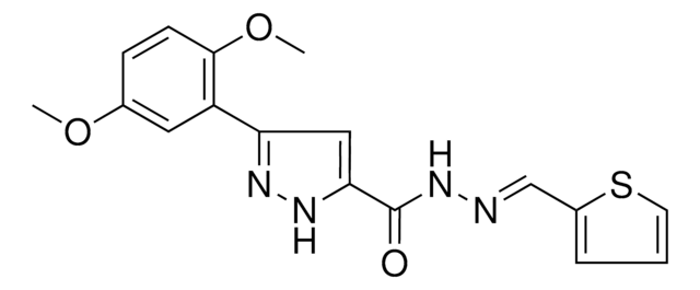 5-(2,5-DI-MEO-PH)-2H-PYRAZOLE-3-CARBOXYLIC ACID THIOPHEN-2-YLMETHYLENE-HYDRAZIDE AldrichCPR