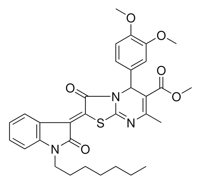 METHYL (2Z)-5-(3,4-DIMETHOXYPHENYL)-2-(1-HEPTYL-2-OXO-1,2-DIHYDRO-3H-INDOL-3-YLIDENE)-7-METHYL-3-OXO-2,3-DIHYDRO-5H-[1,3]THIAZOLO[3,2-A]PYRIMIDINE-6-CARBOXYLATE AldrichCPR