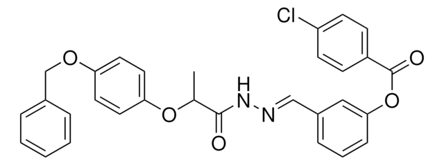 3-(2-(2-(4-(BENZYLOXY)PHENOXY)PROPANOYL)CARBOHYDRAZONOYL)PHENYL 4-CHLOROBENZOATE AldrichCPR