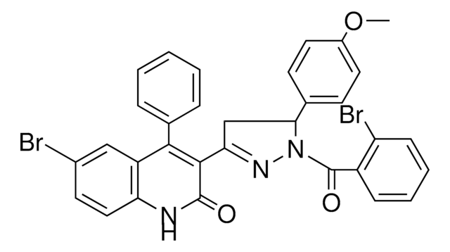 6-BR-3-(1-(2-BR-BZ)-5-(4-MEO-PH)-4,5-2H-1H-PYRAZOL-3-YL)-4-PH-1H-QUINOLIN-2-ONE AldrichCPR