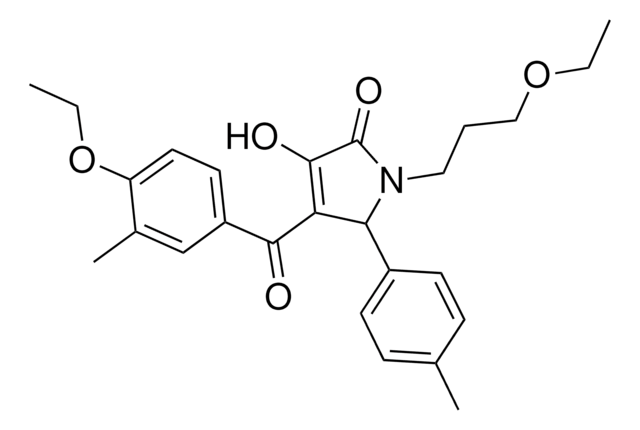 4-(4-ETHOXY-3-METHYLBENZOYL)-1-(3-ETHOXYPROPYL)-3-HYDROXY-5-(4-METHYLPHENYL)-1,5-DIHYDRO-2H-PYRROL-2-ONE AldrichCPR