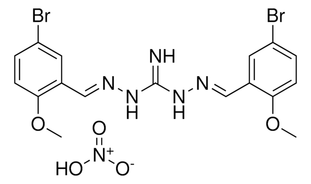 NITRIC ACID COMPOUND WITH (2E)-2-(5-BROMO-2-METHOXYBENZYLIDENE)-N'-[(E)-(5-BROMO-2-METHOXYPHENYL)METHYLIDENE]HYDRAZINECARBOXIMIDOHYDRAZIDE AldrichCPR