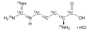 L-Arginine-13C6,15N4 hydrochloride 99 atom % 13C, 99 atom % 15N, 95% (CP)