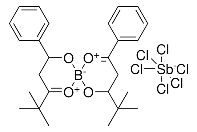2,10-DI-TERT-BUTYL-4,8-DIPHENYL-5,11-DIOXA-1,7-DIOXONIA-6-BORANUIDASPIRO[5.5]UNDECA-1,7-DIENE HEXACHLOROSTIBATE(V) AldrichCPR