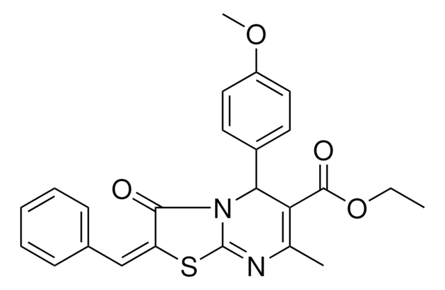 ETHYL (2E)-2-BENZYLIDENE-5-(4-METHOXYPHENYL)-7-METHYL-3-OXO-2,3-DIHYDRO-5H-[1,3]THIAZOLO[3,2-A]PYRIMIDINE-6-CARBOXYLATE AldrichCPR