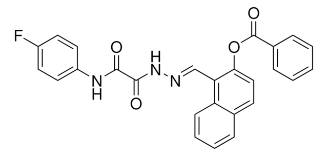 1-(2-((4-FLUOROANILINO)(OXO)ACETYL)CARBOHYDRAZONOYL)-2-NAPHTHYL BENZOATE AldrichCPR