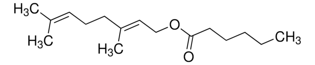 己酸香叶酯 mixture of isomers, natural (US), &#8805;95%, FG