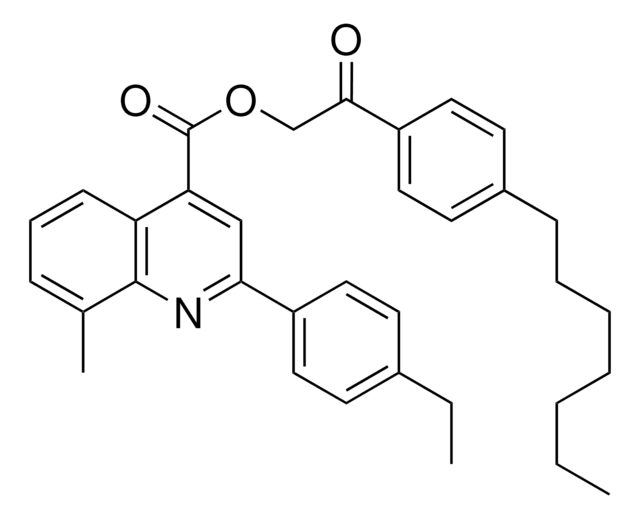 2-(4-HEPTYLPHENYL)-2-OXOETHYL 2-(4-ETHYLPHENYL)-8-METHYL-4-QUINOLINECARBOXYLATE AldrichCPR