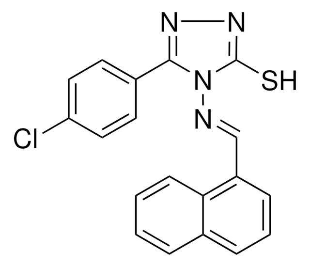 5-(4-CHLOROPHENYL)-4-((1-NAPHTHYLMETHYLENE)AMINO)-4H-1,2,4-TRIAZOLE-3-THIOL AldrichCPR