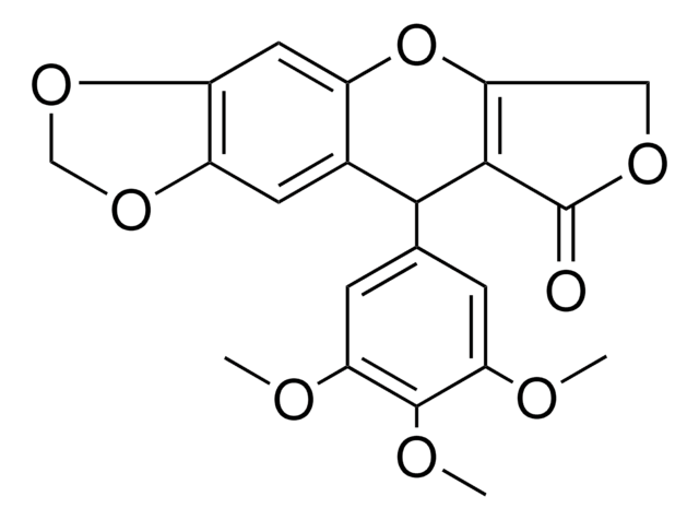 9-(3,4,5-TRI-MEO-PH)-6,9-2H-1,3,5,7-TETRAOXA-DICYCLOPENTA(B,G)NAPHTHALEN-8-ONE AldrichCPR