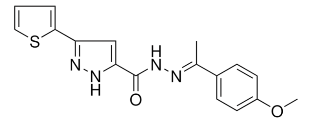 N'-(1-(4-METHOXYPHENYL)ETHYLIDENE)-3-(2-THIENYL)-1H-PYRAZOLE-5-CARBOHYDRAZIDE AldrichCPR