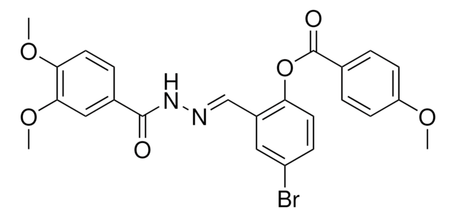 4-BROMO-2-(2-(3,4-DIMETHOXYBENZOYL)CARBOHYDRAZONOYL)PHENYL 4-METHOXYBENZOATE AldrichCPR