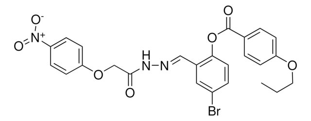 4-BROMO-2-(2-((4-NITROPHENOXY)ACETYL)CARBOHYDRAZONOYL)PHENYL 4-PROPOXYBENZOATE AldrichCPR