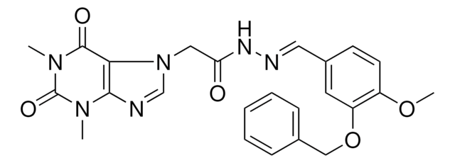 N'-{(E)-[3-(BENZYLOXY)-4-METHOXYPHENYL]METHYLIDENE}-2-(1,3-DIMETHYL-2,6-DIOXO-1,2,3,6-TETRAHYDRO-7H-PURIN-7-YL)ACETOHYDRAZIDE AldrichCPR