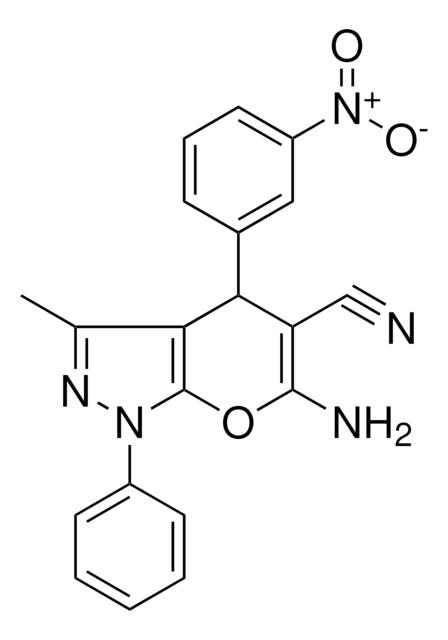 6-AMINO-3-ME-4-(3-NITRO-PH)-1-PH-1,4-2H-PYRANO(2,3-C)PYRAZOLE-5-CARBONITRILE AldrichCPR