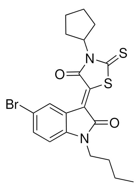 (3Z)-5-BROMO-1-BUTYL-3-(3-CYCLOPENTYL-4-OXO-2-THIOXO-1,3-THIAZOLIDIN-5-YLIDENE)-1,3-DIHYDRO-2H-INDOL-2-ONE AldrichCPR