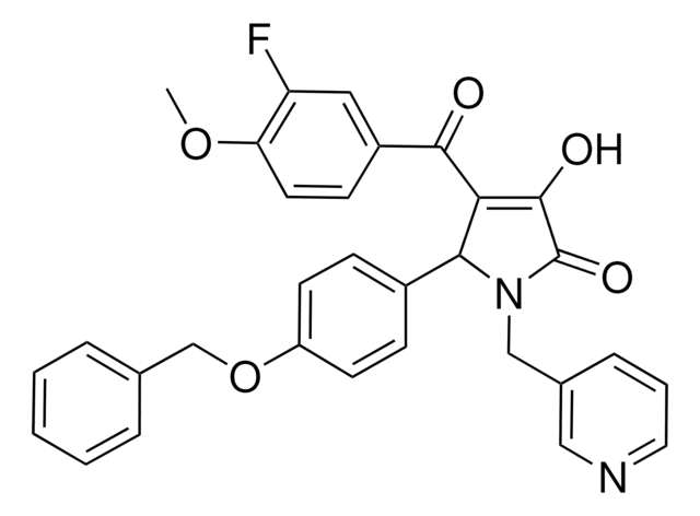 5-[4-(BENZYLOXY)PHENYL]-4-(3-FLUORO-4-METHOXYBENZOYL)-3-HYDROXY-1-(3-PYRIDINYLMETHYL)-1,5-DIHYDRO-2H-PYRROL-2-ONE AldrichCPR
