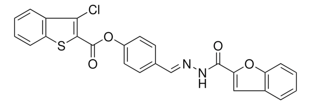 4-{(E)-[2-(1-BENZOFURAN-2-YLCARBONYL)HYDRAZONO]METHYL}PHENYL 3-CHLORO-1-BENZOTHIOPHENE-2-CARBOXYLATE AldrichCPR