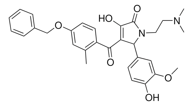 4-[4-(BENZYLOXY)-2-METHYLBENZOYL]-1-[2-(DIMETHYLAMINO)ETHYL]-3-HYDROXY-5-(4-HYDROXY-3-METHOXYPHENYL)-1,5-DIHYDRO-2H-PYRROL-2-ONE AldrichCPR