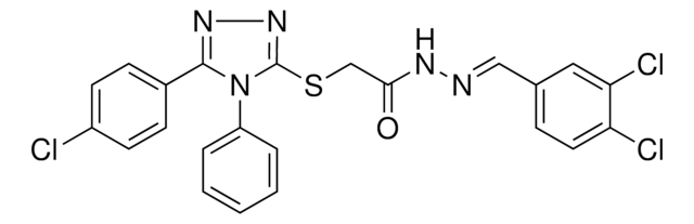 2-{[5-(4-CHLOROPHENYL)-4-PHENYL-4H-1,2,4-TRIAZOL-3-YL]SULFANYL}-N'-[(E)-(3,4-DICHLOROPHENYL)METHYLIDENE]ACETOHYDRAZIDE AldrichCPR