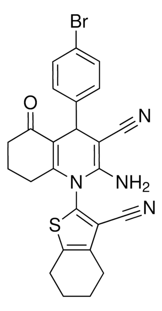 2-AMINO-4-(4-BROMOPHENYL)-1-(3-CYANO-4,5,6,7-TETRAHYDRO-1-BENZOTHIEN-2-YL)-5-OXO-1,4,5,6,7,8-HEXAHYDRO-3-QUINOLINECARBONITRILE AldrichCPR