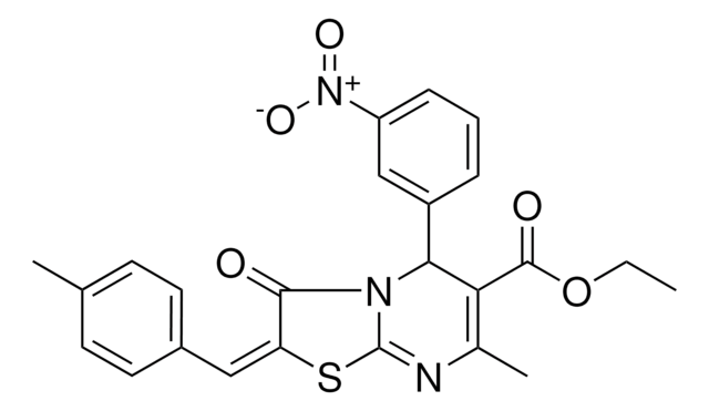 ETHYL (2E)-7-METHYL-2-(4-METHYLBENZYLIDENE)-5-(3-NITROPHENYL)-3-OXO-2,3-DIHYDRO-5H-[1,3]THIAZOLO[3,2-A]PYRIMIDINE-6-CARBOXYLATE AldrichCPR
