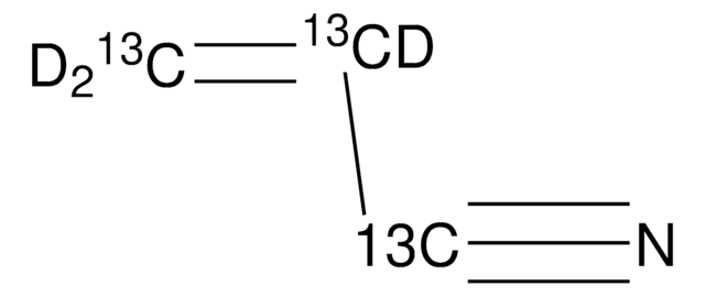 Acrylonitrile-13C3,d3 &#8805;99 atom % 13C, &#8805;98 atom % D, &#8805;98% (CP), contains hydroquinone as stabilizer