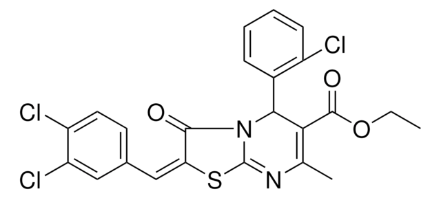 ETHYL (2E)-5-(2-CHLOROPHENYL)-2-(3,4-DICHLOROBENZYLIDENE)-7-METHYL-3-OXO-2,3-DIHYDRO-5H-[1,3]THIAZOLO[3,2-A]PYRIMIDINE-6-CARBOXYLATE AldrichCPR