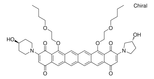 13,16-BIS(2-BUTOXYETHOXY)-2-(4-HYDROXY-1-PIPERIDINYL)-11-[(3R)-3-HYDROXY-1-PYRROLIDINYL]-1,4,9,12-HEXACENETETRONE AldrichCPR